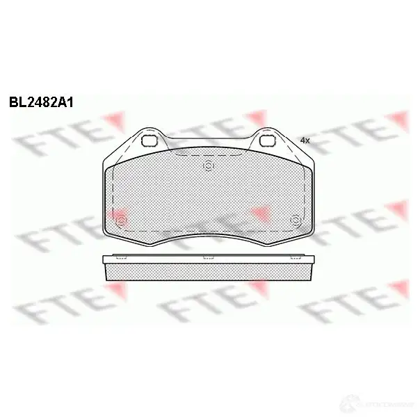 Тормозные колодки, комплект FTE 605642 D1651-8849 2416 2 bl2482a1 изображение 0
