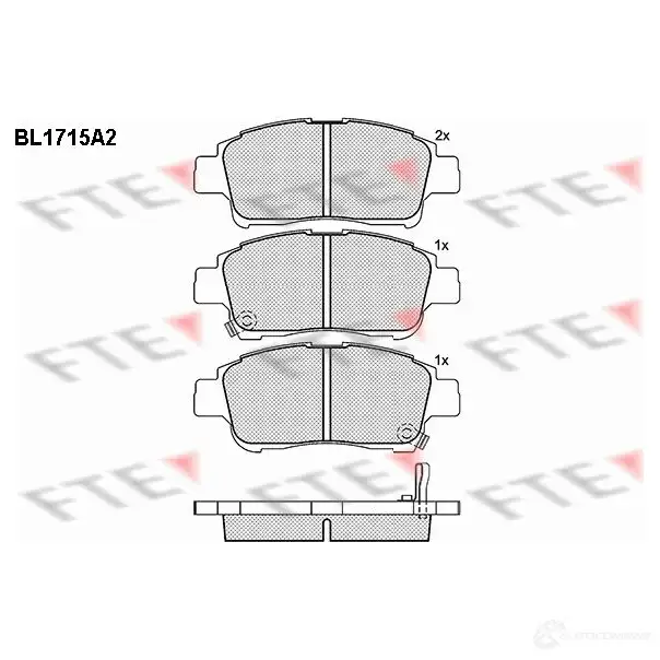 Тормозные колодки дисковые, комплект FTE 23349 BL1715A2 233 48 604737