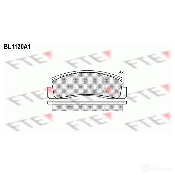 Тормозные колодки дисковые, комплект FTE BL1120A1 23976 2 0660 604159 изображение 0