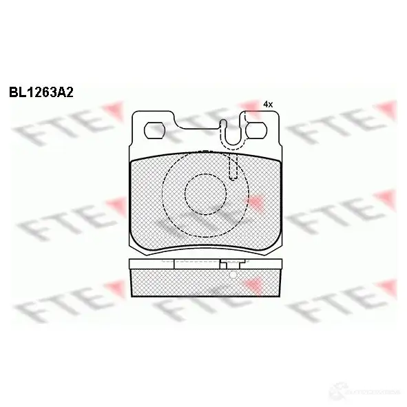 Тормозные колодки дисковые, комплект FTE D495-7374 211 97 BL1263A2 604310