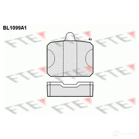 Тормозные колодки, комплект FTE 2 0576 ZJ2VTEJ bl1099a1 604138