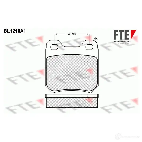 Тормозные колодки дисковые, комплект FTE 210 51 BL1218A1 QBBI8 604256
