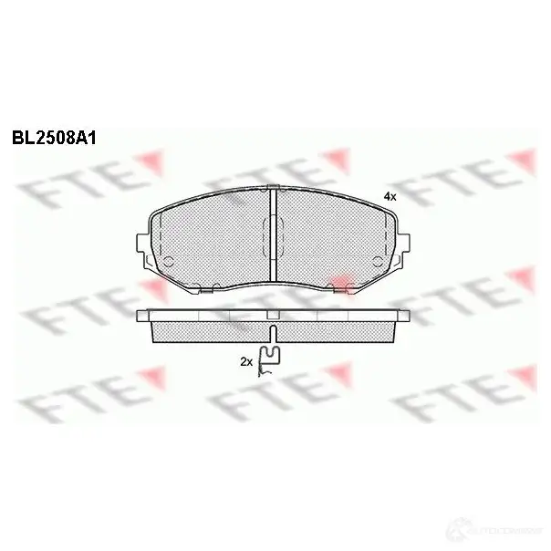 Тормозные колодки дисковые, комплект FTE 2 4346 D1188-8307 BL2508A1 605672