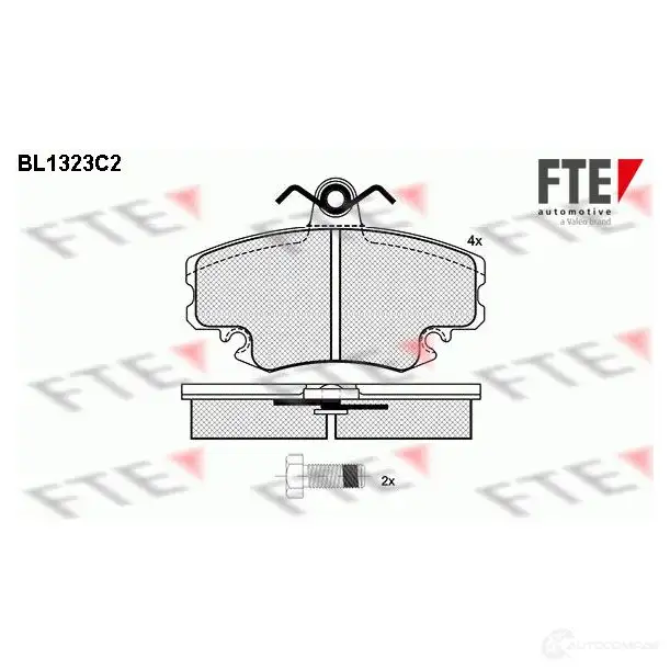 Тормозные колодки дисковые, комплект FTE 21463 BL1323C2 604375 214 04