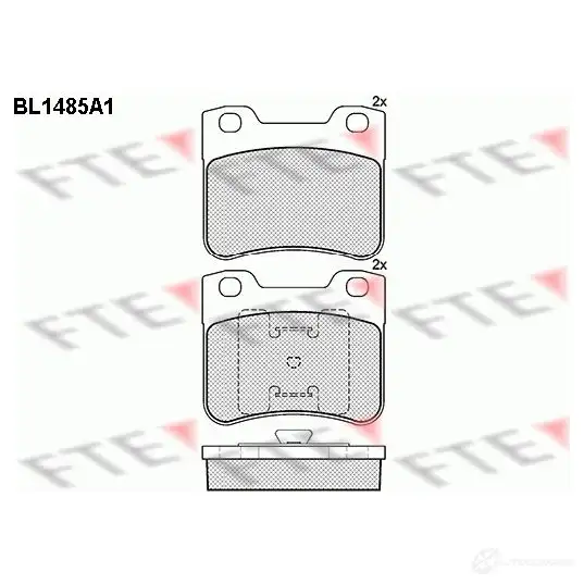 Тормозные колодки дисковые, комплект FTE BL1485A1 604559 21858 2 1857 изображение 0