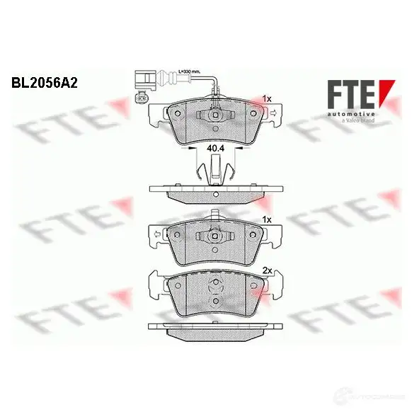Тормозные колодки дисковые, комплект FTE 605186 BL2056A2 243 67 24368