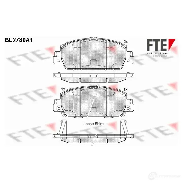 Тормозные колодки дисковые, комплект FTE 25 792 25793 BL2789A1 605986 изображение 0