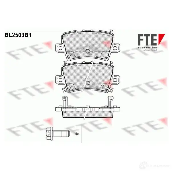 Тормозные колодки дисковые, комплект FTE 605667 240 86 BL2503B1 24518