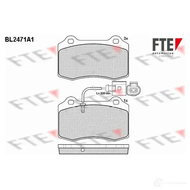 Тормозные колодки дисковые, комплект FTE 213 81 24143 BL2471A1 605628 изображение 0