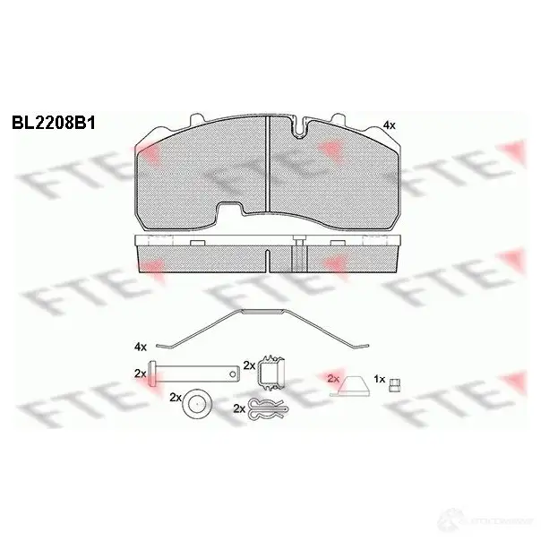 Тормозные колодки, комплект FTE bl2208b1 605342 29215 2916 5 изображение 0