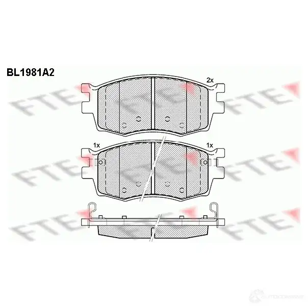 Тормозные колодки дисковые, комплект FTE BL1981A2 24 317 24318 605112