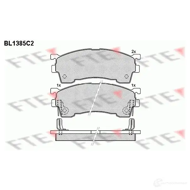 Тормозные колодки, комплект FTE bl1385c2 21755 21 754 604453