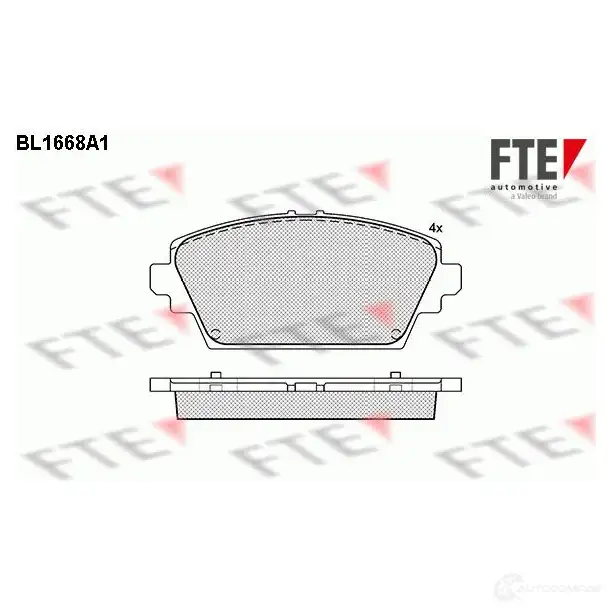 Тормозные колодки дисковые, комплект FTE 230 94 604682 23095 BL1668A1