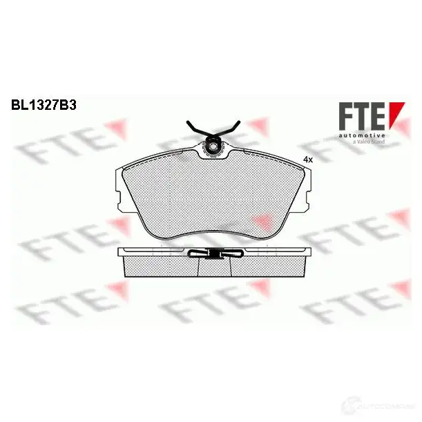 Тормозные колодки дисковые, комплект FTE 604383 BL1327B3 214 78 21479