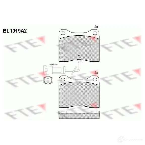 Тормозные колодки, комплект FTE 604067 20097 bl1019a2 20 096