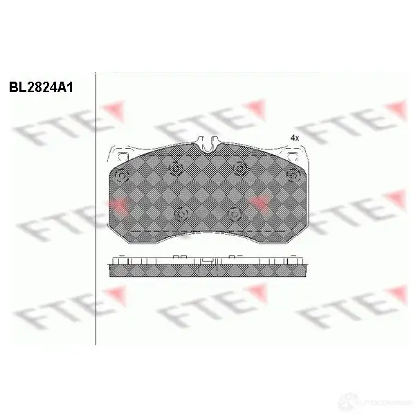 Тормозные колодки дисковые, комплект FTE BL2824A1 D1781-9010 606023 251 11 изображение 0