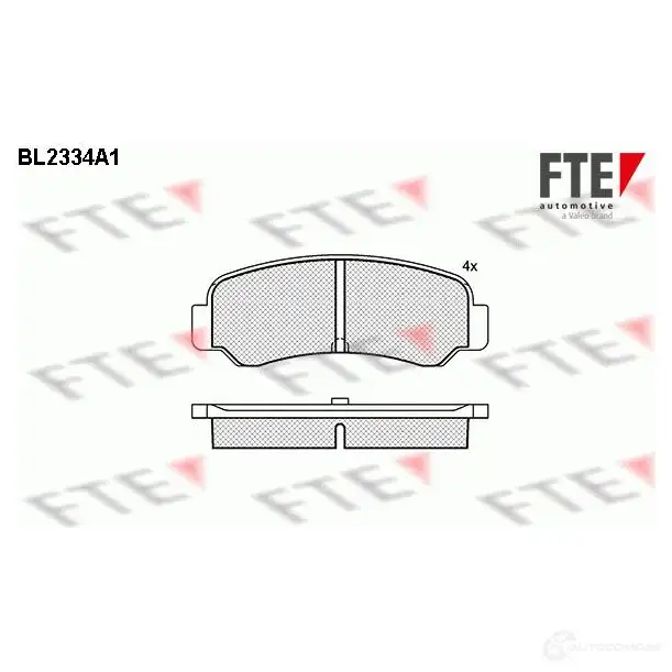Тормозные колодки, комплект FTE 2104 6 bl2334a1 605480 D305-7207 изображение 0