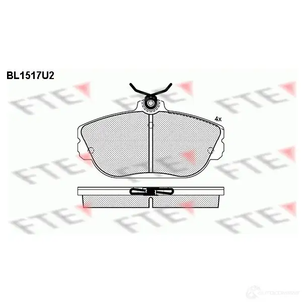Тормозные колодки дисковые, комплект FTE D601-7479 BL1517U2 604584 236 37