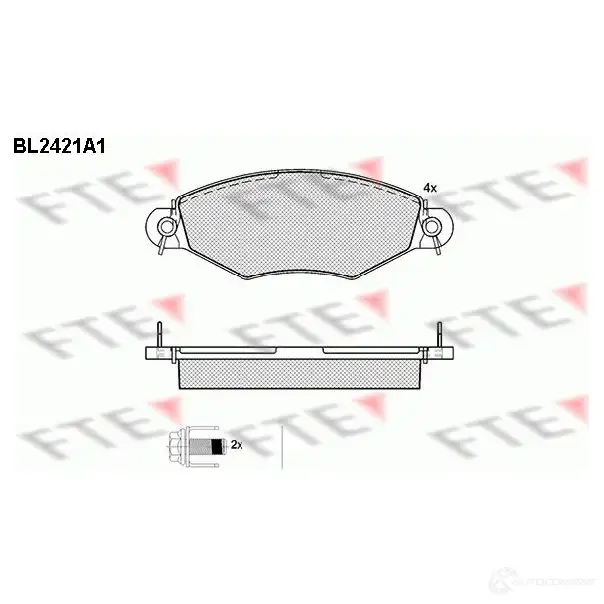 Тормозные колодки дисковые, комплект FTE BL2421A1 605572 23 205 996VWA1 изображение 0