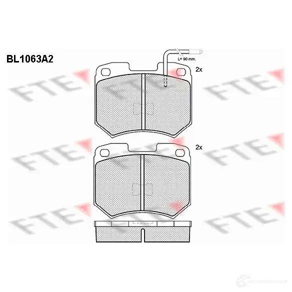 Тормозные колодки, комплект FTE bl1063a2 20483 2045 2 604109