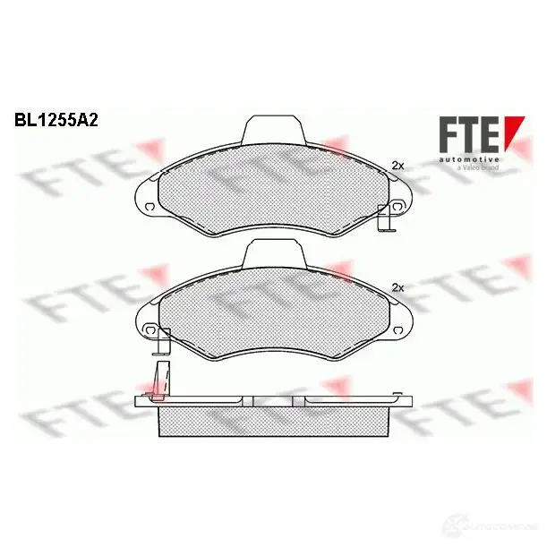 Тормозные колодки дисковые, комплект FTE BL1255A2 23301 2330 0 604295 изображение 0