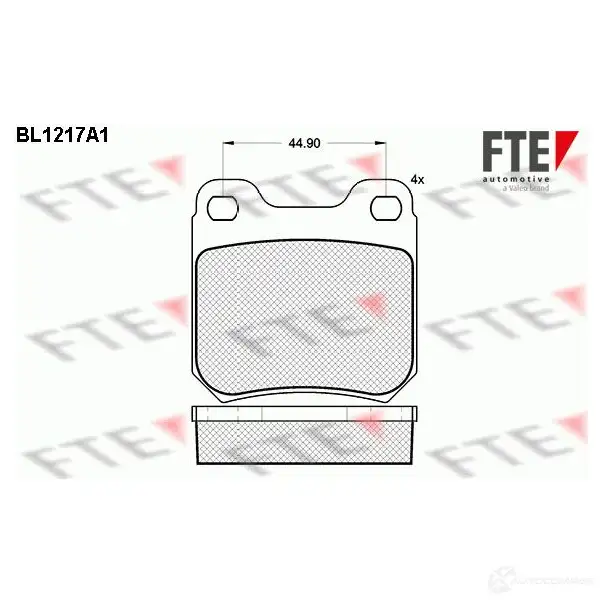 Тормозные колодки дисковые, комплект FTE 21 050 BL1217A1 D709-7614 604255