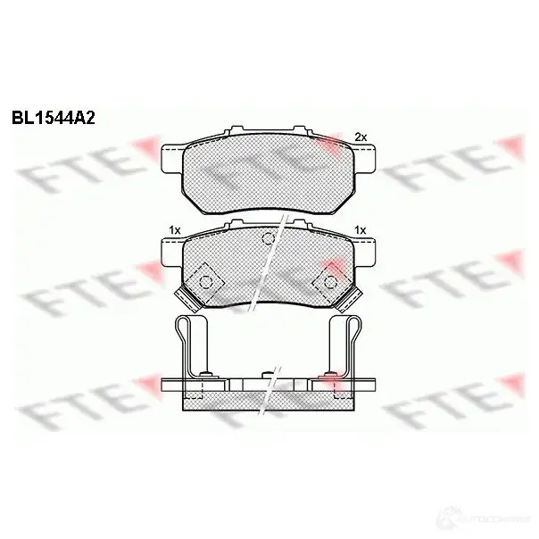Тормозные колодки дисковые, комплект FTE 2173 8 604605 BL1544A2 23343