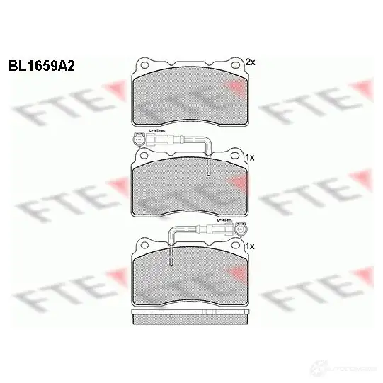 Тормозные колодки дисковые, комплект FTE 604670 23110 BL1659A2 2 3092 изображение 0