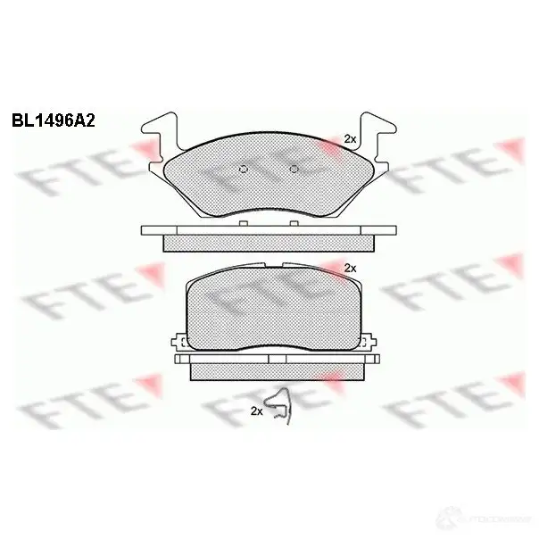 Тормозные колодки дисковые, комплект FTE BL1496A2 21949 219 48 604571 изображение 0