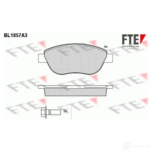 Тормозные колодки дисковые, комплект FTE BL1857A3 604931 23710 237 08 изображение 0