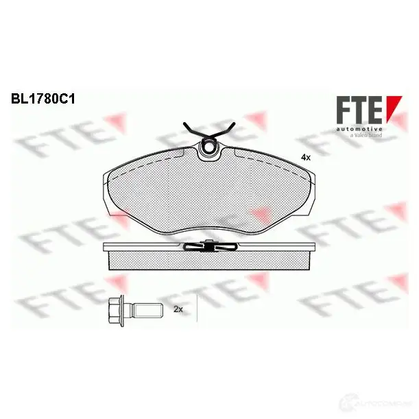 Тормозные колодки дисковые, комплект FTE BL1780C1 23099 2 3098 604836
