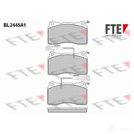 Тормозные колодки дисковые, комплект FTE 23 092 23756 605602 BL2445A1 изображение 0