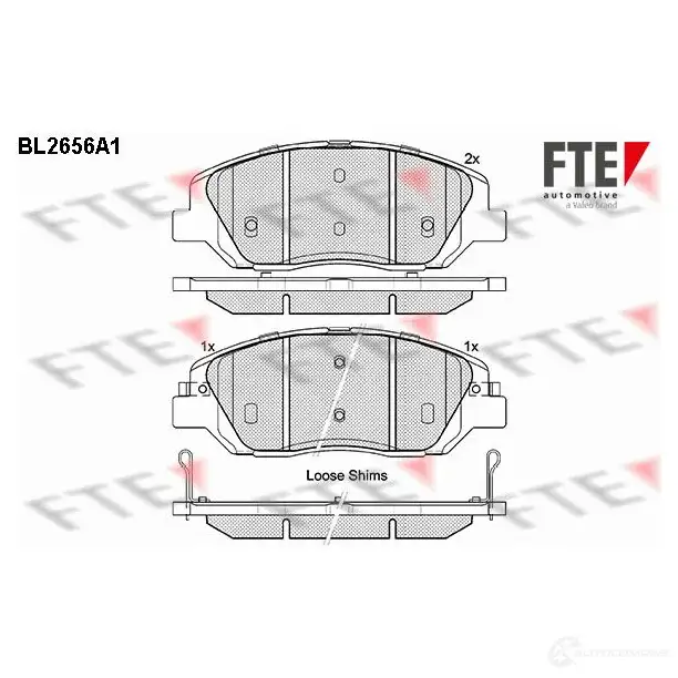 Тормозные колодки дисковые, комплект FTE 257 16 BL2656A1 25717 605840