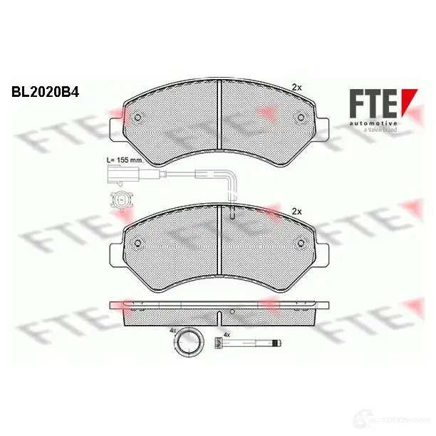 Тормозные колодки дисковые, комплект FTE 24 466 BL2020B4 605150 24467 изображение 0