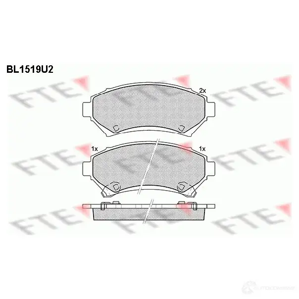 Тормозные колодки, комплект FTE 2316 5 23166 604585 bl1519u2