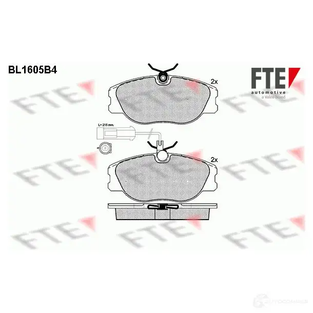 Тормозные колодки дисковые, комплект FTE 604627 23168 2114 7 BL1605B4