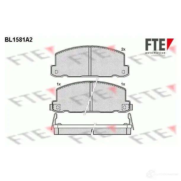 Тормозные колодки дисковые, комплект FTE BL1581A2 20 880 604616 20881 изображение 0
