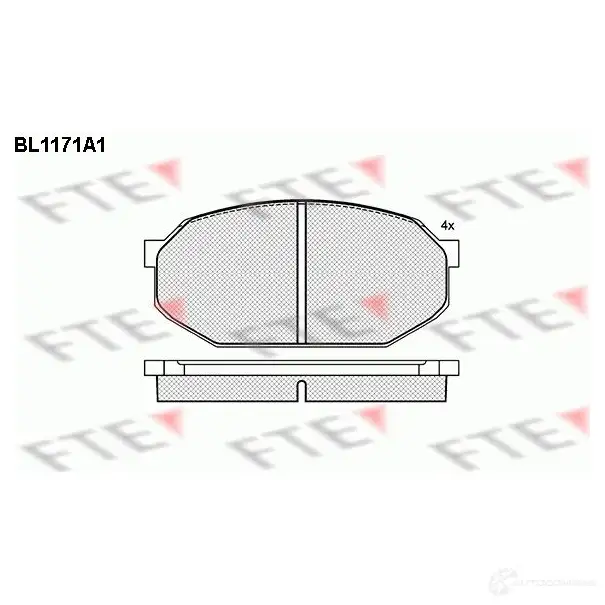 Тормозные колодки, комплект FTE bl1171a1 20 892 604206 D258-7163 изображение 0
