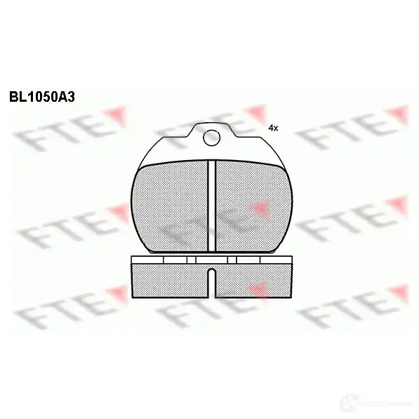 Тормозные колодки, комплект FTE bl1050a3 2028 6 20296 604096