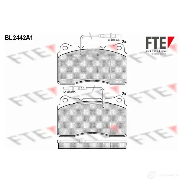 Тормозные колодки дисковые, комплект FTE 23 575 23576 605598 BL2442A1 изображение 0