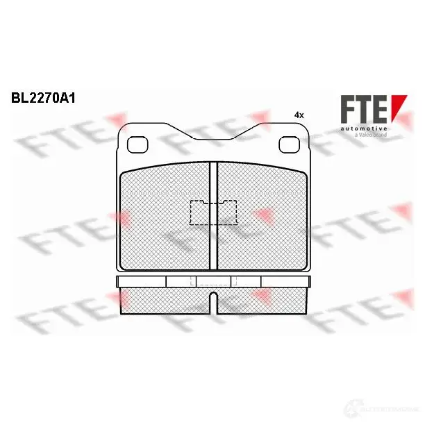 Тормозные колодки дисковые, комплект FTE 605427 2012 6 20237 BL2270A1 изображение 0