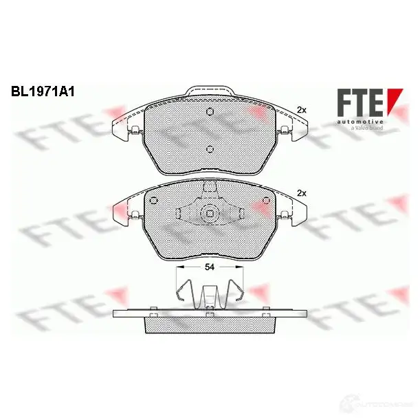 Тормозные колодки дисковые, комплект FTE 605097 BL1971A1 24153 23 589 изображение 0