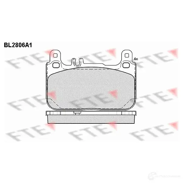 Тормозные колодки дисковые, комплект FTE I9DQS 606003 25 505 BL2806A1 изображение 0