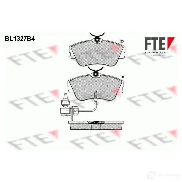 Тормозные колодки дисковые, комплект FTE 604384 21 478 BL1327B4 21479 изображение 0