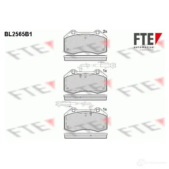 Тормозные колодки дисковые, комплект FTE 605738 BL2565B1 24 162 24687 изображение 0