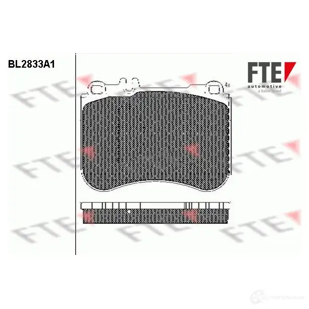 Тормозные колодки дисковые, комплект FTE 606032 BL2833A1 25 179 25705