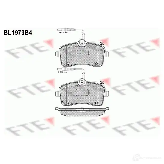Тормозные колодки дисковые, комплект FTE 24175 605101 2413 4 BL1973B4