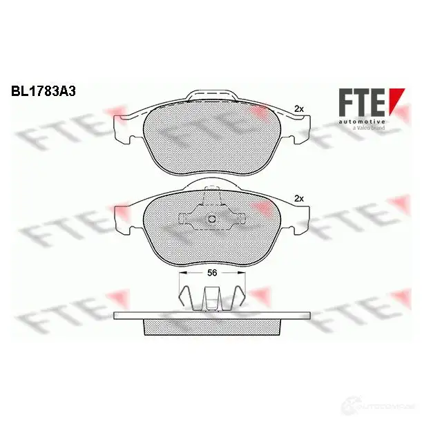Тормозные колодки дисковые, комплект FTE 23248 BL1783A3 604839 2324 5