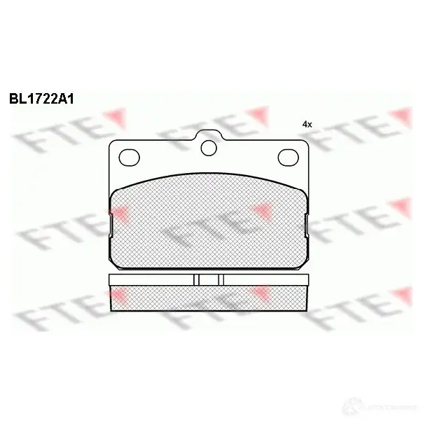 Тормозные колодки, комплект FTE 2030 2 D169-7096 bl1722a1 604741