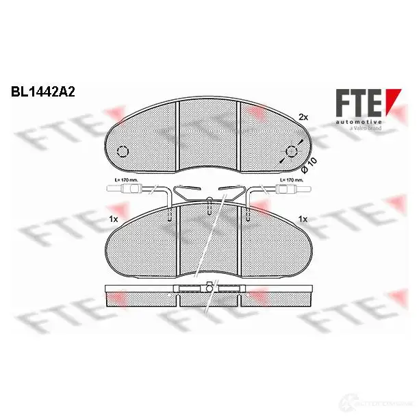 Тормозные колодки дисковые, комплект FTE BL1442A2 20983 604509 2 0982 изображение 0